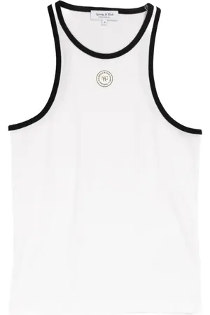 Sporty & Rich Logo-appliqué tank top