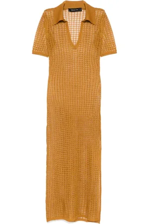 FEDERICA TOSI Open-knit maxi dress