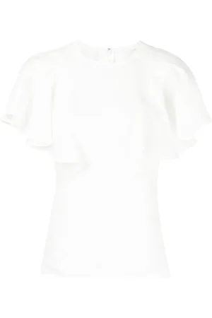 Chloé Linen flutter sleeve top