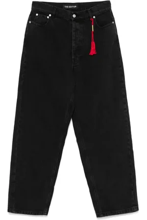 THE EDITOR Appliqué-detail jeans