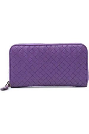 Bottega Veneta 2012-2024 Leather Intrecciato Zip Around Wallet long wallets