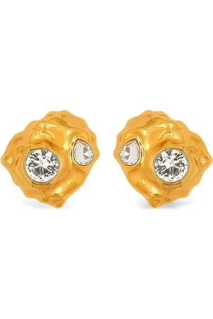 Oscar de la Renta Textured clip-on earrings
