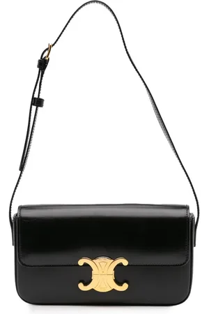 Céline 2021 Shiny Calfskin Triomphe Claude shoulder bag