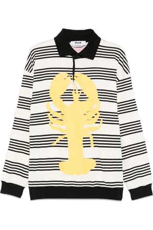 Msgm Striped jersey polo shirt