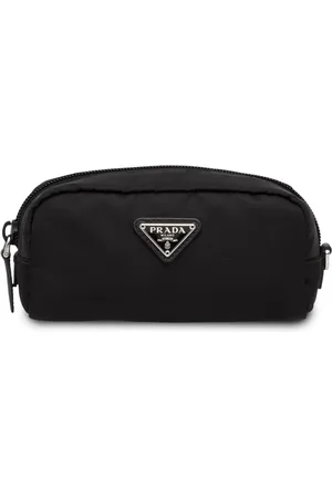 Prada Logo-plaque cosmetic pouch