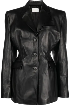 MAGDA BUTRYM Single-breasted leather jacket
