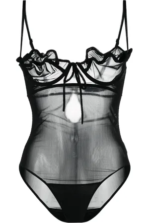 Y / PROJECT Sheer-construction underwired bodysuit