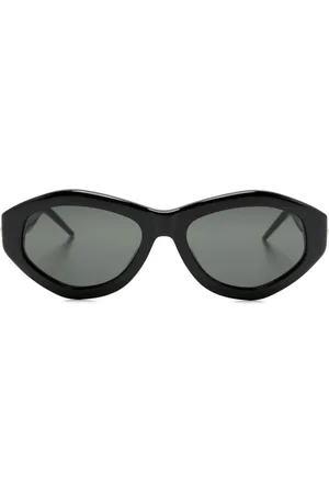 Casablanca Logo-plaque geometric-frame sunglasses