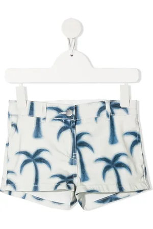 Stella McCartney Palm tree-print denim shorts