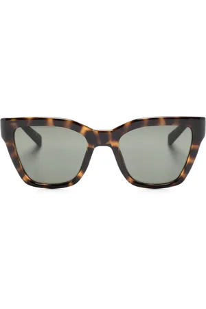 Saint Laurent Logo-engraved square-frame sunglasses