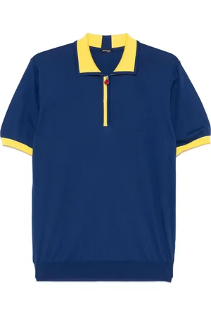 Kiton Contrasting-trim polo shirt