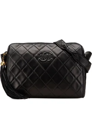 CHANEL 1994-1996 CC Quilted Lambskin Tassel crossbody bag