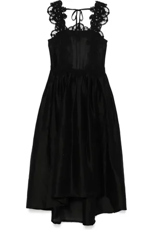 Maurizio Mykonos Lace-detail open-back maxi dress