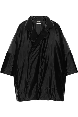 Saint Laurent Lacquered-finish oversized coat