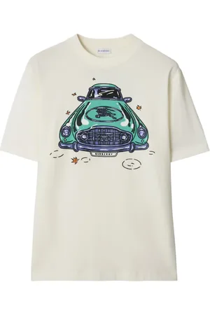 Burberry Car-print cotton t-shirt