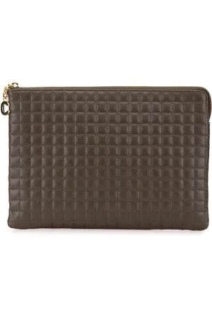 Céline 2018 Quilted Calfskin C Charm clutch bag