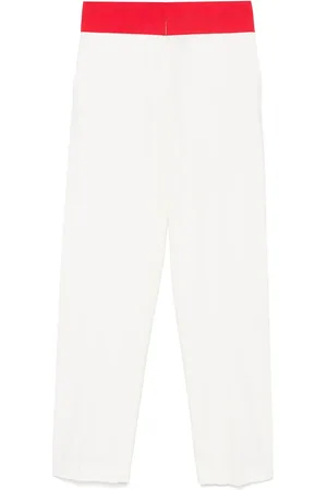 Msgm Contrast-waistband trousers