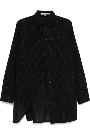 CHIAHUNG SU Asymmetric striped shirt