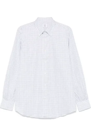 MAZZARELLI Windowpane- print shirt