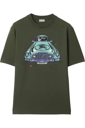 Burberry Car-print cotton t-shirt