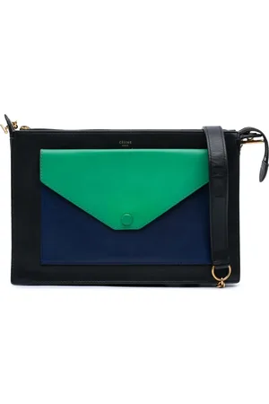 Céline 2015 Tricolor Leather Pocket Envelope Zip crossbody bag