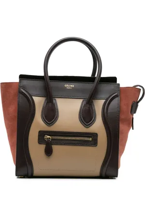 Céline 2012 Micro Tricolor Leather Luggage tote bag