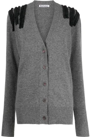 Molly Goddard Ruched-detail wool-blend cardigan