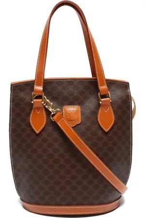 Céline 1990-2000s Macadam Coated Canvas two-way bag
