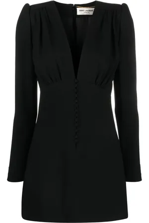 Saint Laurent V-neck fitted mini dress