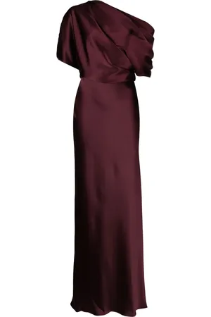 Amsale Off-shoulder draped-detail gown