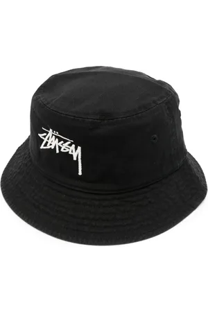 STUSSY Logo-embroidered cotton bucket hat
