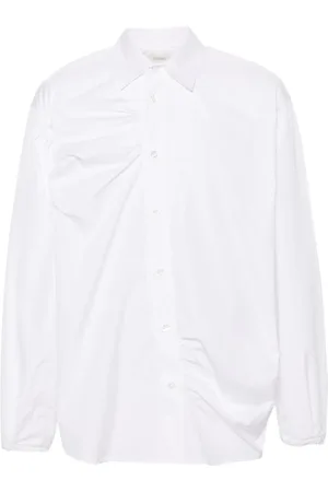Kusikohc Ruched-detail poplin shirt