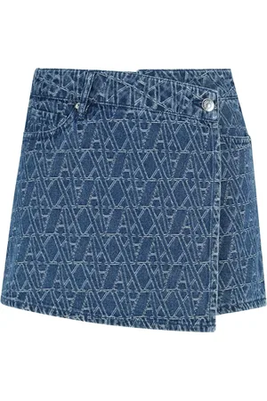 Armani Exchange Logo-monogram denim skorts