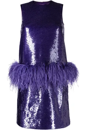 HUISHAN ZHANG Aura feather-embellished minidress