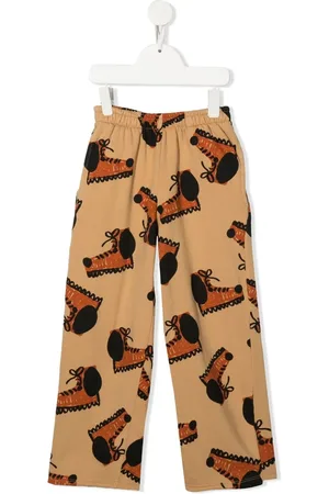 Weekend House Kids Graphic-print straight-leg trousers