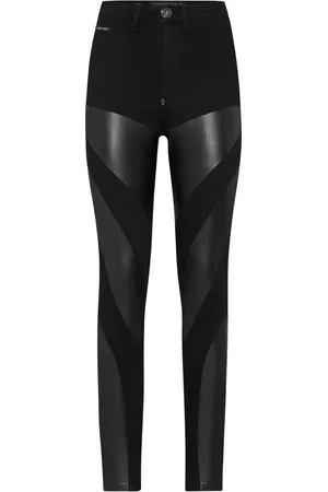 Philipp Plein Panelled high-rise skinny jeans