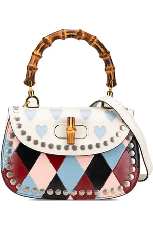 Gucci 2016-2024 Calfskin Lovelight Bamboo Top Handle Bag satchel