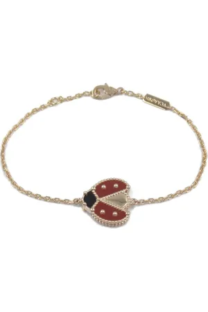 Van cleef 2010s 18K rose gold Lucky Spring onxy and carnelian bracelet