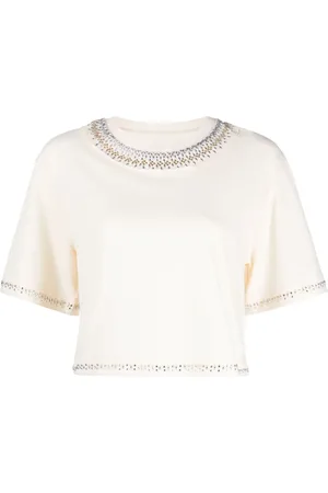 Paco rabanne Stud-detail cropped T-shirt