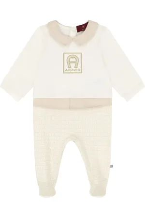 Aigner Contrasting-collar babygrow