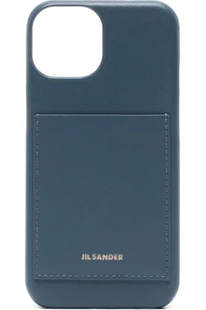 Jil Sander Logo-stamp leather iPhone 13 PRO case