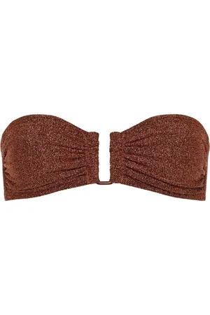 ERES Flamboyant ruched bandeau bikini top