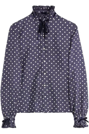 VALENTINO GARAVANI TWILL SHIRT WITH PLUS DE POIS PRINT