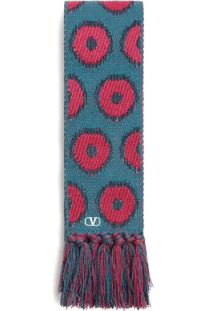 VALENTINO GARAVANI ANTIBES COTTON SCARF WITH FRINGE