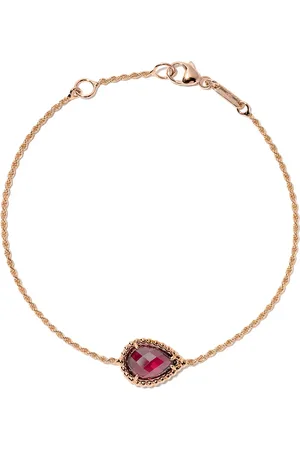 Boucheron 18kt rose gold Serpent Bohème rhodolite S motif bracelet