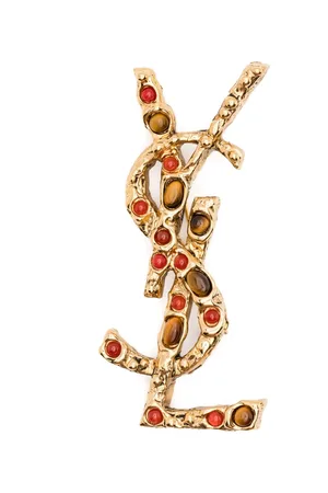 Saint Laurent Cassandre-logo brooch