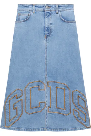 GCDS Logo-embroidered skirt