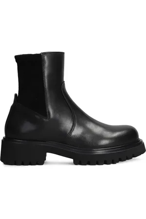 Julie Dee Leather combat boots