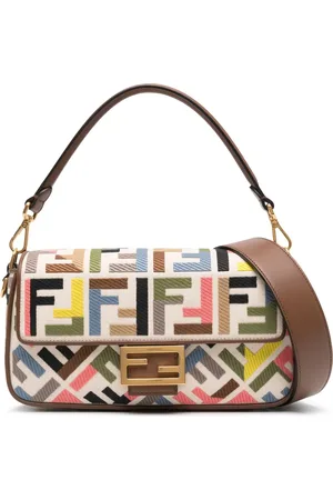 Fendi Baguette canvas shoulder bag