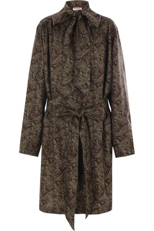 Saint Laurent Paisley-print silk dress